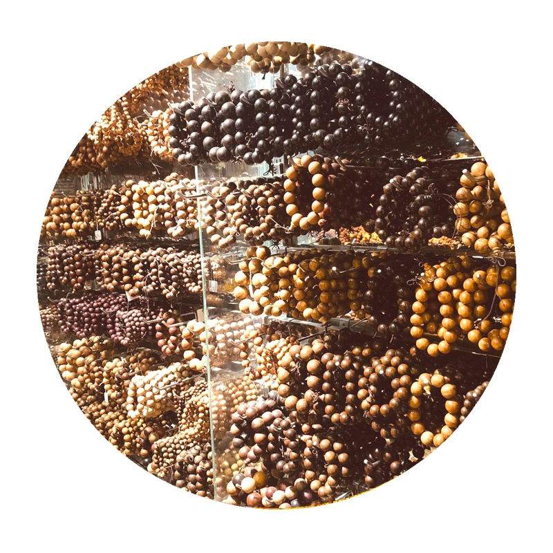 Organic bead bracelet, rosary with round beads, wholesale