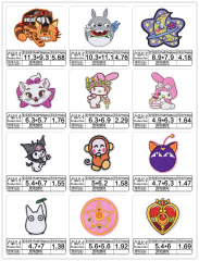 Factory-direct animal cartoon Totoro, anime rabbit, and bear-themed embroidery fabric patches—heat-transfer DIY accessories for children's clothing