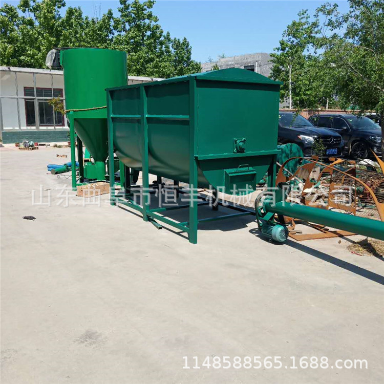 菏泽 饲料搅拌机 卧式真石漆混合机 干粉搅拌机成套设备