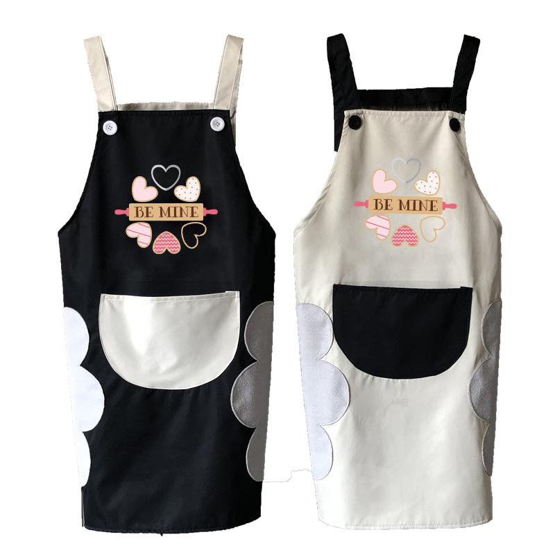 Delantal de moda de estilo coreano cocina linda de las mujeres ropa de trabajo de cocina borrable a mano Smock cintura sin mangas anti-aceite hogar