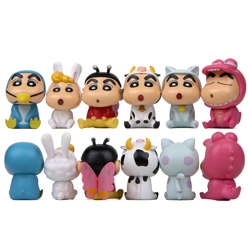 6 Xiaosheng cosplay dinosaur rabbit figures, fresh and versatile, super cute, creative landscaping dolls, desktop decorations