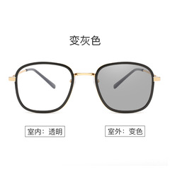 Korean-style artistic student glasses with blue light radiation protection, flat lenses for women, suitable for myopia glasses, with a range of 50-600 degrees.