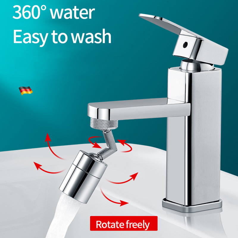 720 Degree Universal Rotating Splash Head Shower Double Outlet Filter Bubbler Faucet Faucet