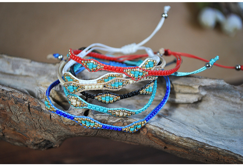 Ethnic Style Rhombus Bead, Braided Rope Braid Women's Bracelets display picture 1