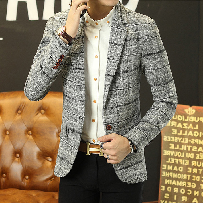 m01春秋装2020青年休闲小西装显瘦韩版单西男士商务小西服外套|ru