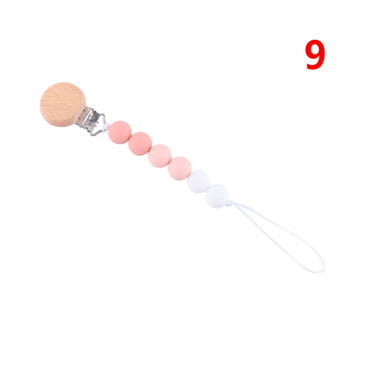 Bebé suministros de haya juguete mordedor bebé chupete de silicona pezón anti-gota cadena Amazon AliExpress Venta caliente