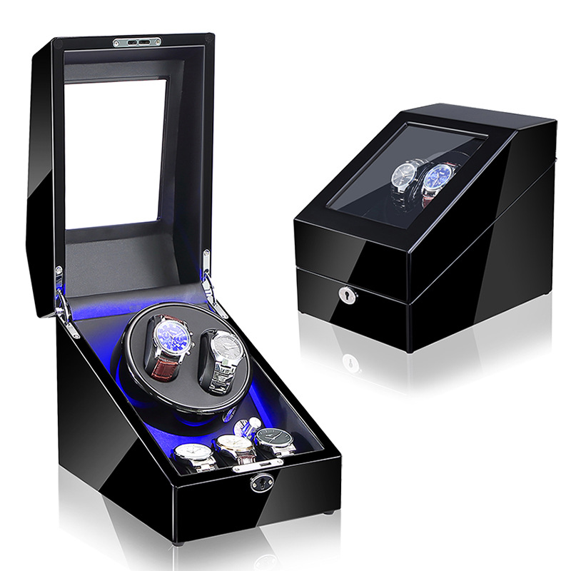 跨境电动马达摇表晃表转表器全自动机械手表旋转上链上弦摩达盒