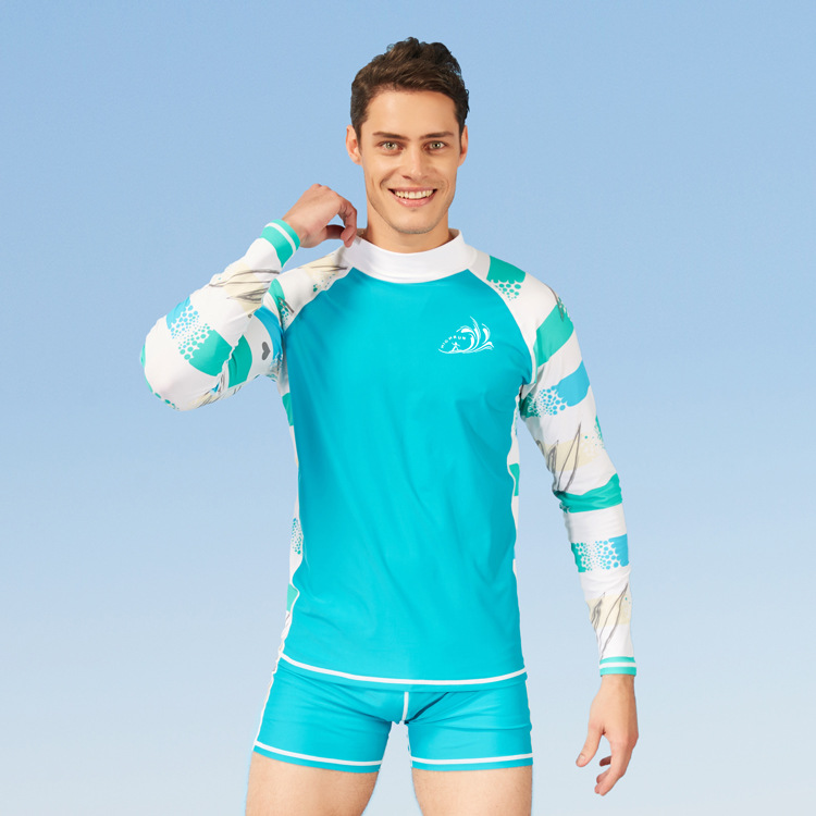 2021 New Men's Sun Protection Clothing Quick-drying Split Swimsuit Hot Spring Swimsuit Suit Sun Protection Clothing Snorkeling Clothing Surfing Clothing