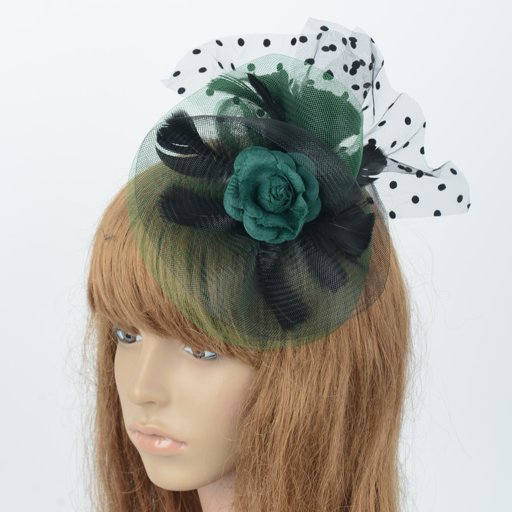 European and American net yarn headdress...