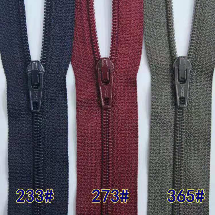 Spot YKK Nylon Zipper No. 3 Navy Blue/dull Red/coffee Gray 18cm - 20cm Suit Pants Flap Pocket Pants Cargo Pants