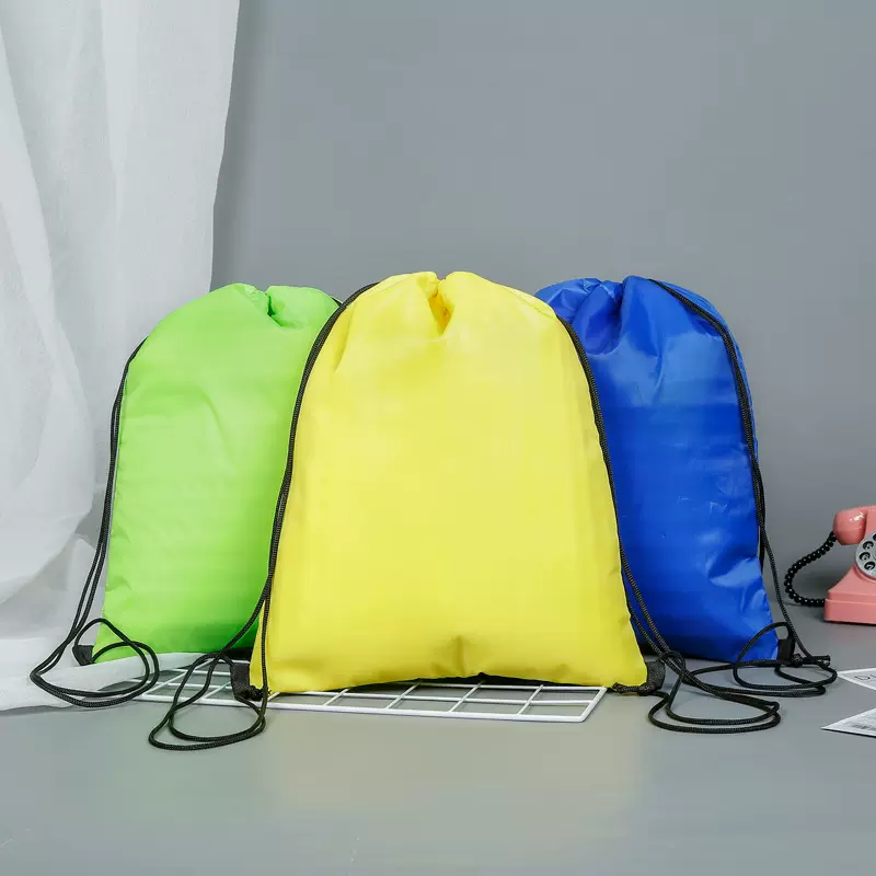 纯色束口袋批发厂家定制涤纶束口包防水210d牛津布袋抽绳背包袋