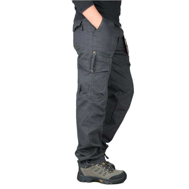 Pantalones de trabajo transfronterizos de AliExpress para hombres, pantalones sueltos rectos y multibolsillos para primavera y verano, deportes de talla grande para jóvenes de moda