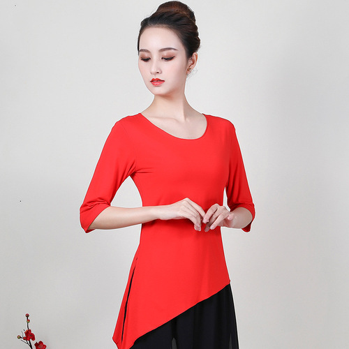 Dance costume practice top for women, summer short-sleeve, modal, classical dance, physical dance, modern dance, long, medium, short sleeve dress