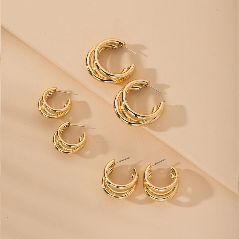 Simple Retro Fashion Metal Earring Jewelry Wholesale display picture 3