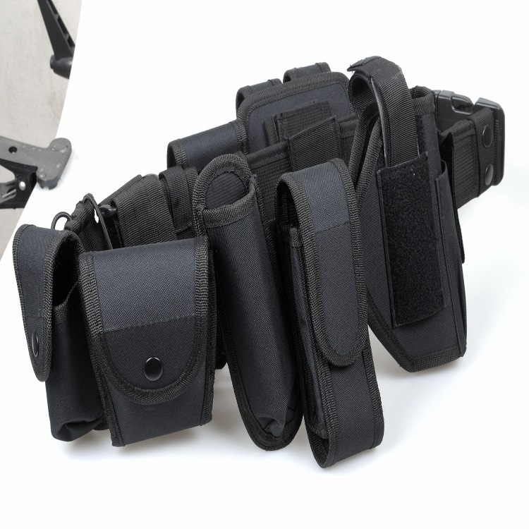 Entrenamiento de combate deber cinturón táctico Equipo de Servicio de Seguridad bolsa de cintura de diez piezas cinturón de seguridad multifuncional al aire libre