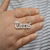 Zodiac signs stainless steel, necklace, chain with letters, English letters, wholesale