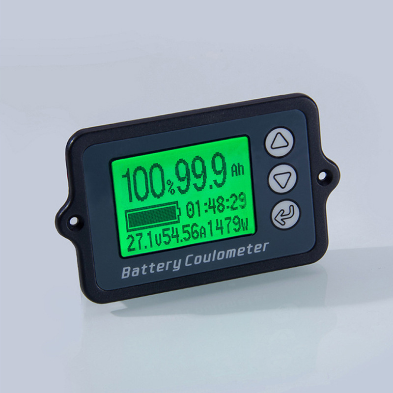 电池电量显示器车载库仑计电量表电瓶车房车铅酸电瓶磷酸铁锂容量