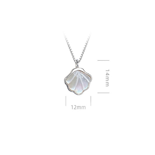 Yibeizi necklace female clavicle chain ins cool style niche design white mother-of-pearl pendant Chinese Valentine's Day gift