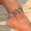 Fashionable retro ankle bracelet heart-shaped, European style