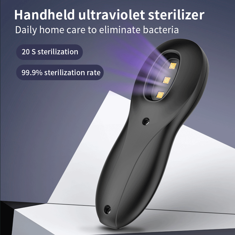 手持消毒棒3LED紫外线UV杀菌除病毒充电小巧便携式外贸款消毒器