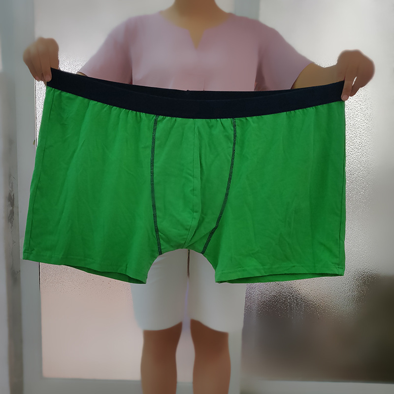 400斤可穿美国大码纯棉平角男内裤宽松柔软加肥加大宽松肥佬胖子