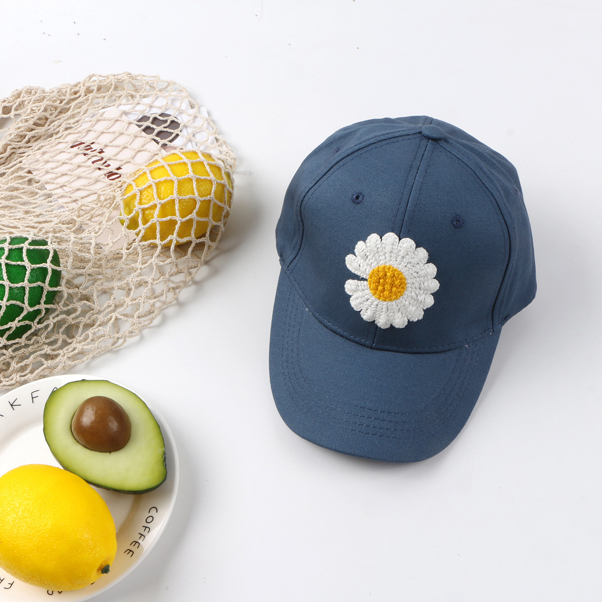 Children's Daisy Sun Flower Baseball Cap Korean Hip-hop Solid Color Cap Wholesale Nihaojewelry display picture 3