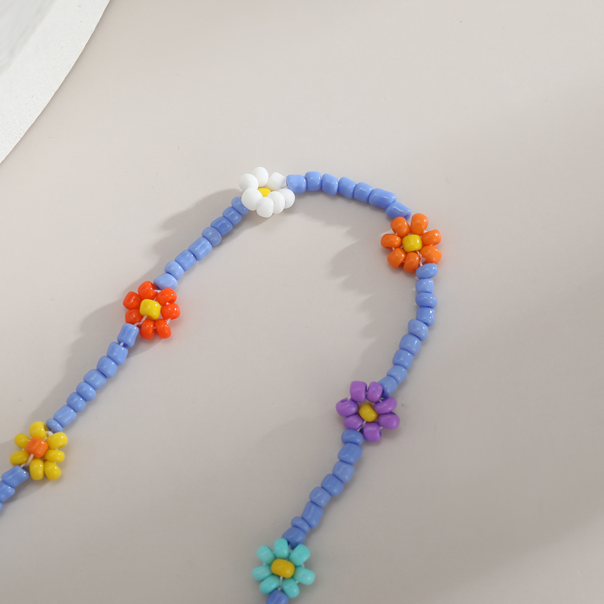 Fashion Jewelry Color Beaded Ethnic Ornaments Creative Rice Beads Woven Small Daisy Necklace Wholesale Nihaojewelry display picture 4