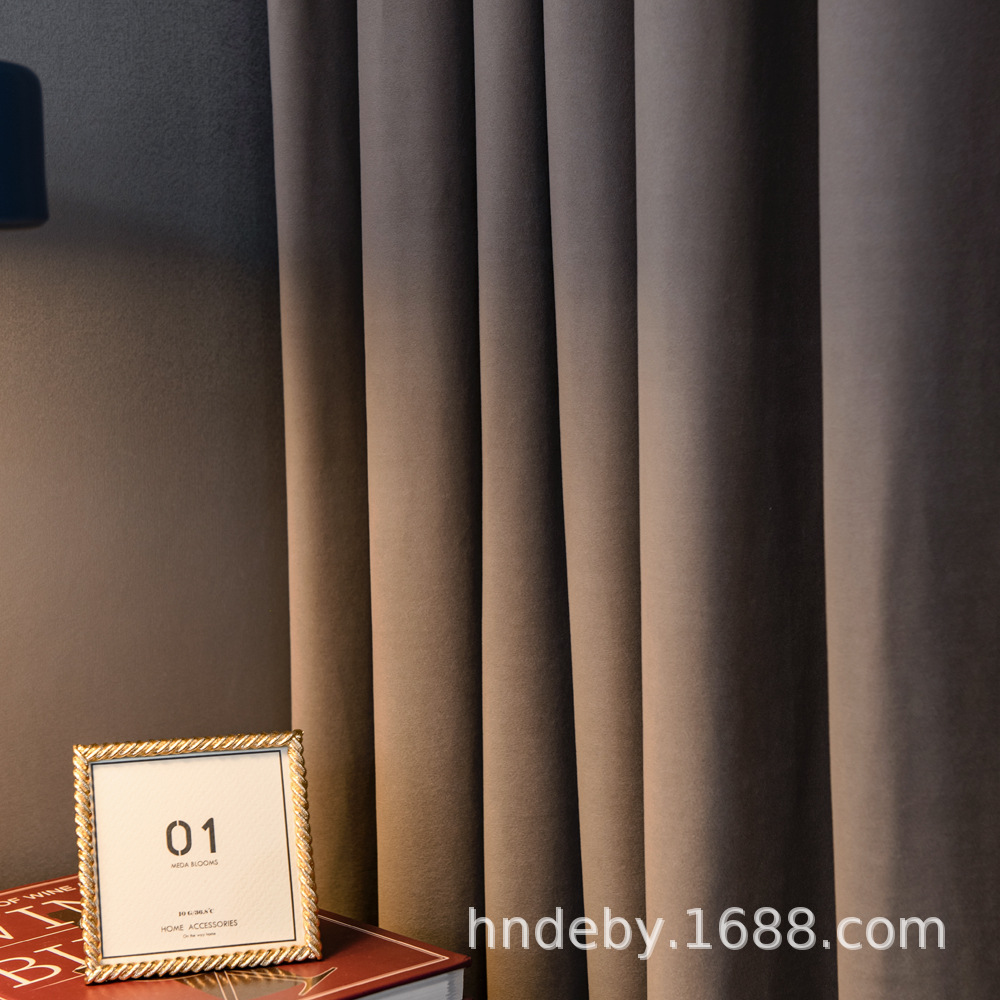 2.8米44色磨砂貂绒不倒绒布窗帘桌布抱枕软包沙发布面料轻奢风