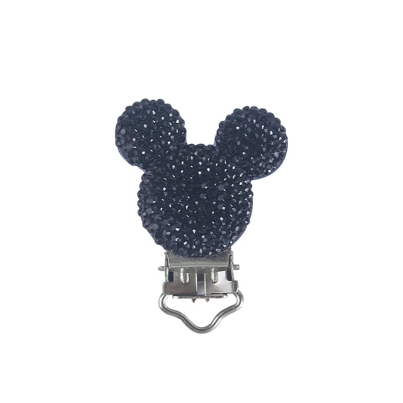 Suministros para bebés de dibujos animados animal chupete clip creativo DIY brillante clip de hierro chupete cadena accesorios de la joyería