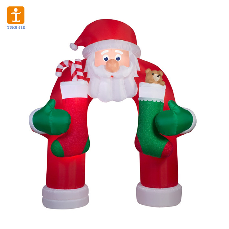 卡通充气圣诞老人气模 夹布网活动庆典充气气模 卡通人偶气模