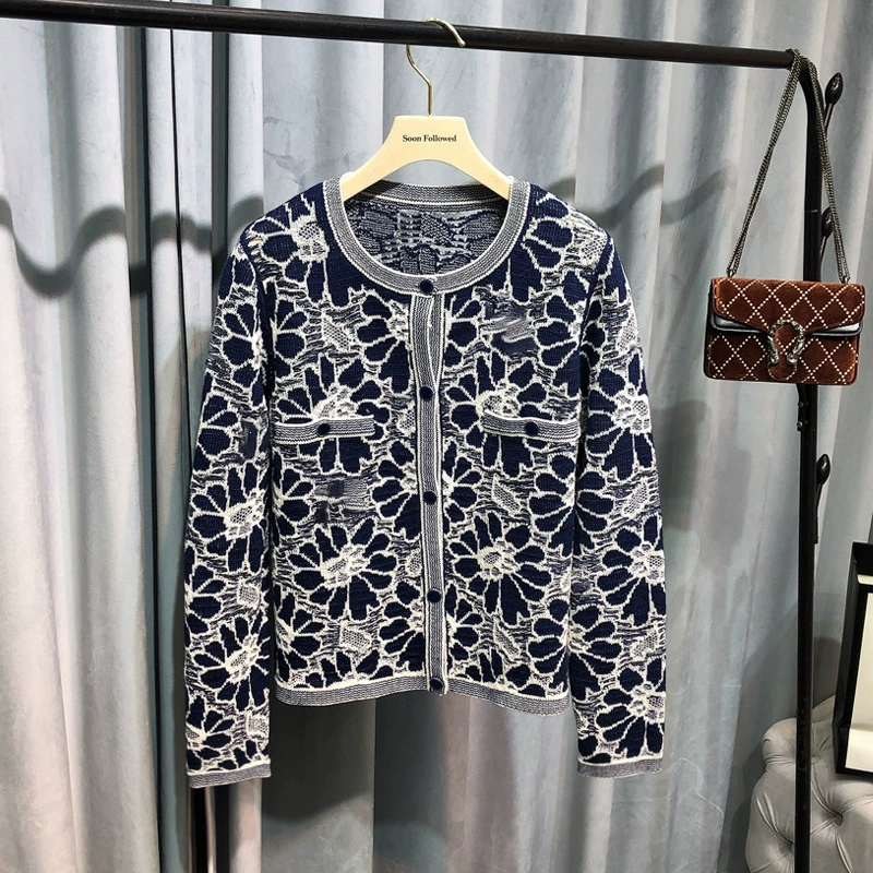 Кардиган в гонконгском стиле с короткими рукавами, высокого качества для привлечения постоянных клиентов, тонкий топ, элегантная рубашка с длинными рукавами и принтом камелии для женщин.