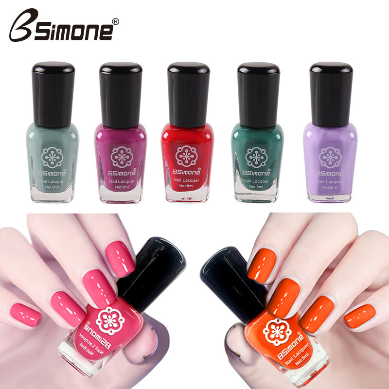 BSIMONE Water environmental protection Healthy Can not Nail Polish Nail polish Lasting Water Sunlight 8ml