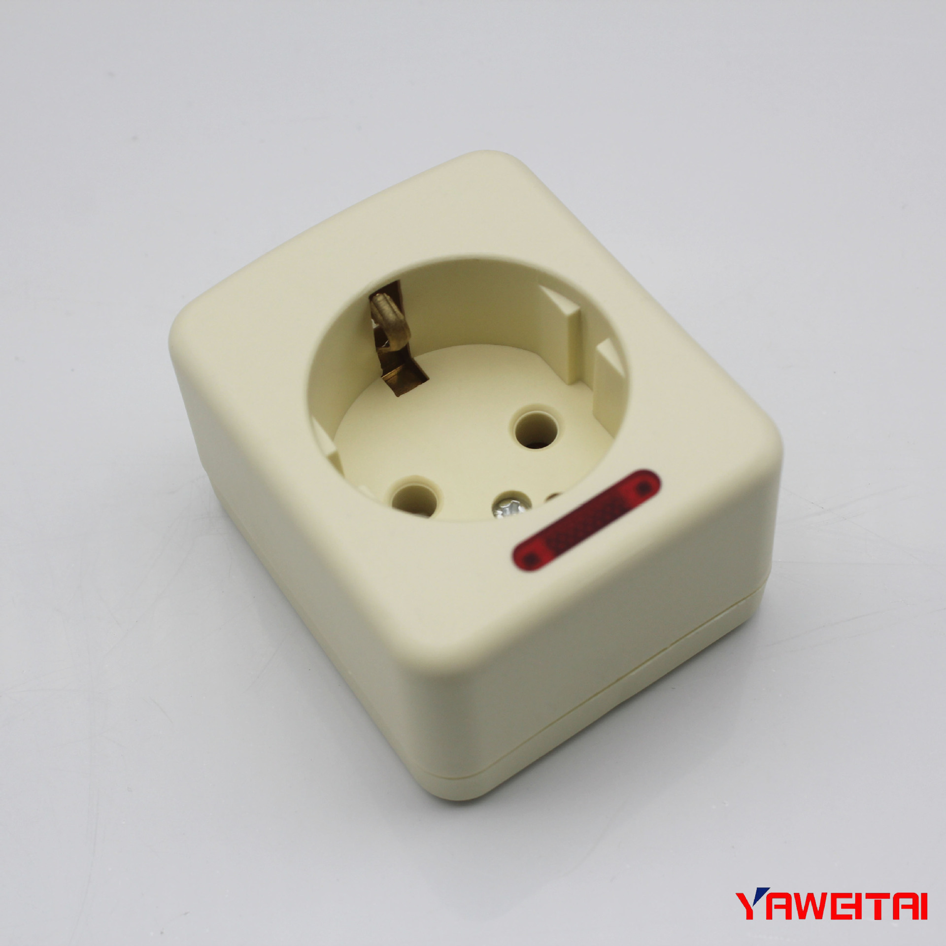 雅威欧式排插带线1.5米 欧洲开关带电线 一位/一孔德标插座带接地