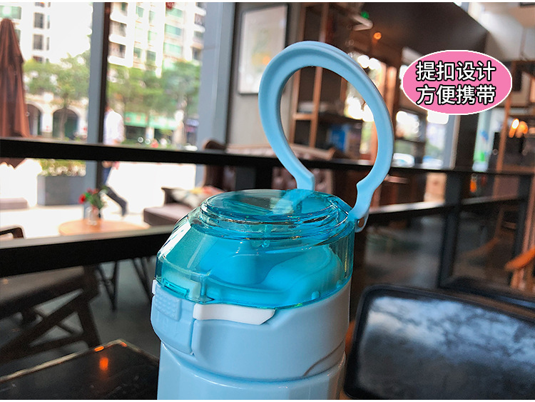 Simple Straw Cup Double-layer Insulation Business Glass Portable High Temperature Resistant Water Cup display picture 5