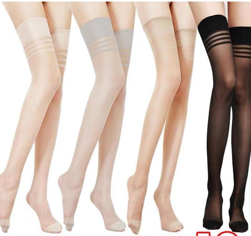 Long Tube Stockings Women's Mid-Long Summer Ultra-Thin Anti-Hook Silk Meat Color High Stockings Half Knee Socks