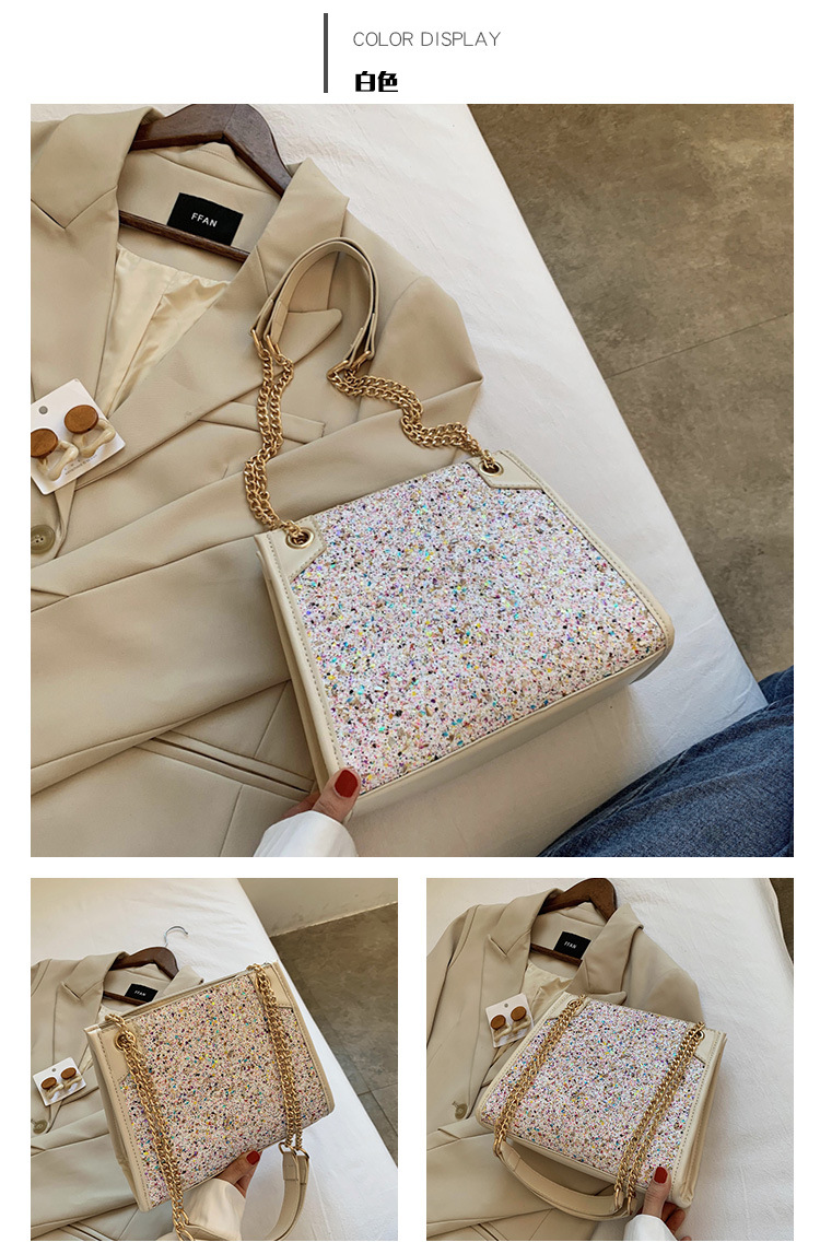 Hot Selling Texture Envelope Bag Tassel One-shoulder Chain Small Square Bag display picture 11