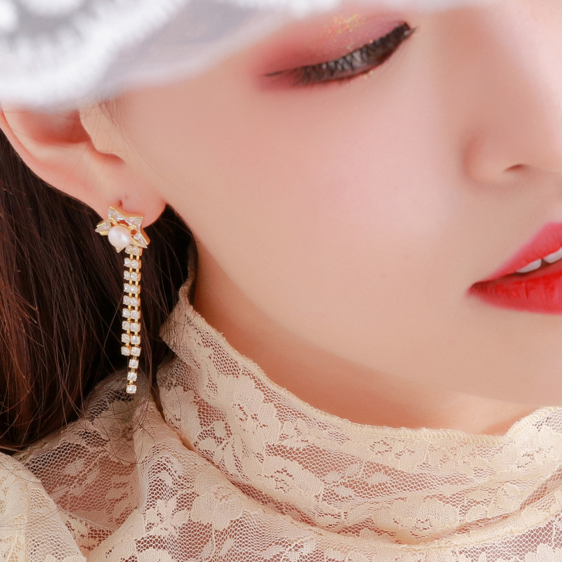 蝶家 壹件代發韓版星星14k包金5-6饅頭圓微瑕珍珠耳釘djes72p72de