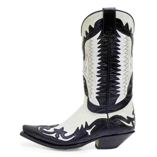 Factory direct sales foreign trade embroidered black and white fashion versatile men's boots 38 to 48