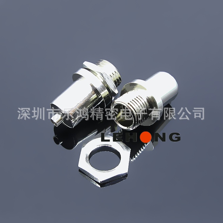 DC-0830-5525全牙纹/10A大电流车床件/对锁式设计DC母座/电源插座