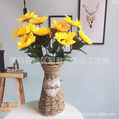 Manufactor Direct selling manual weave Straw vase flower arrangement vase Home Furnishing decoration Decoration wholesale