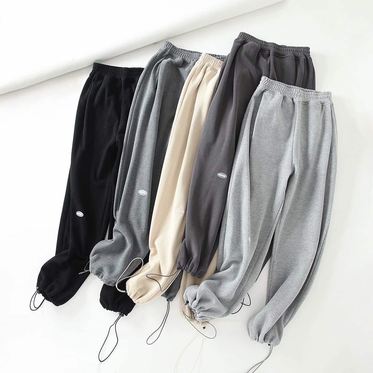 winter loose wide-legged velvet high-waist casual sports pants  NSAM9500