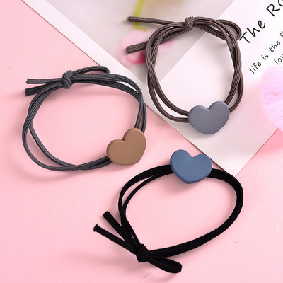 韓國東大門同款新年紅球愛心金屬笑臉發繩網紅款發圈時尚頭繩