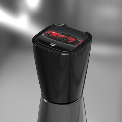 车载烟灰缸 汽车用品创意烟灰缸带内胆多功能带灯LED专用车标定制