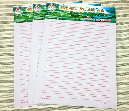 16K letter paper, letterhead, small squares, single and double lines, draft paper, composition calligraphy draft paper, 21 sheets