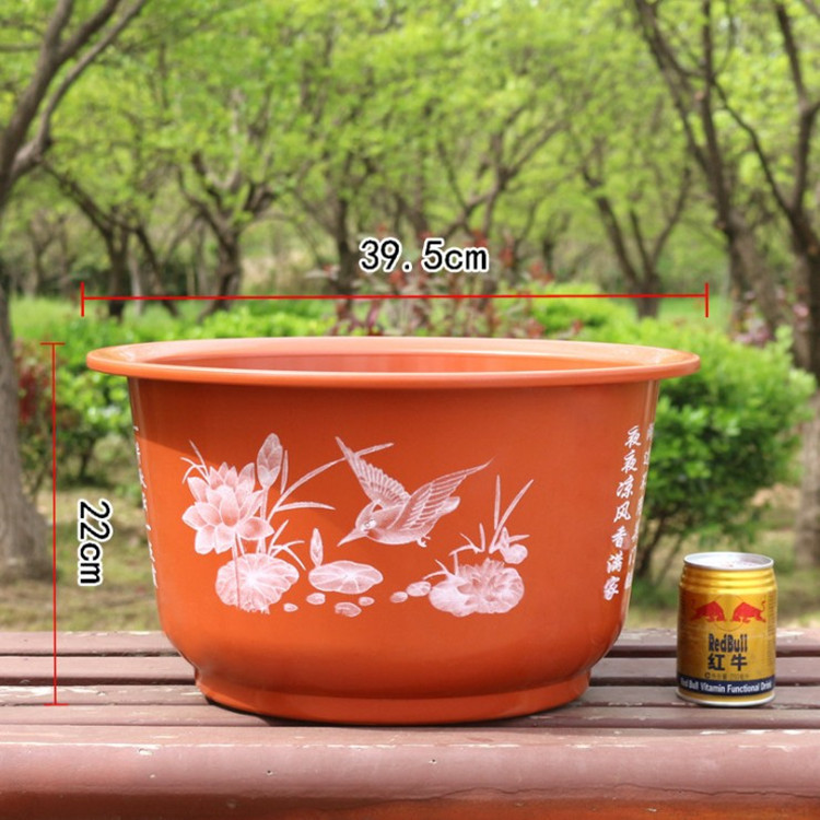 Flor de loto engrosada nenúfar macetas de loto macetas de resina macetas hidropónicas no porosas fabricantes