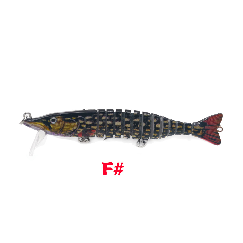 2Pcs Multi Jointed Fishing Lure 120mm/19.6g Hard Plastic Minnow Swimbait Trolling Bass Fishing Tackle