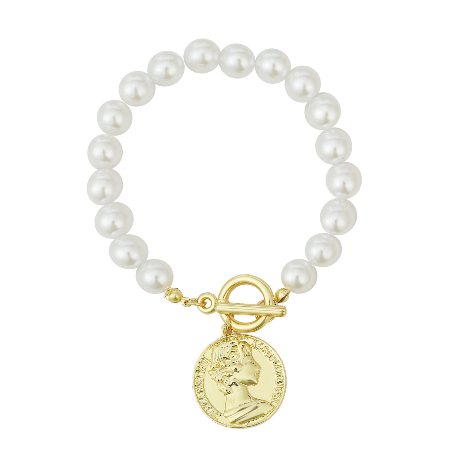 New Accessories Simple Retro Pearl Bracelet  Jewelry Portrait Relief Bracelet  Wholesale Nihaojewelry display picture 2