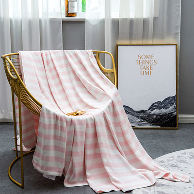 竹纤维纱布毯子儿童毛巾被夏季单人空调毯夏凉毯午睡休闲盖毯