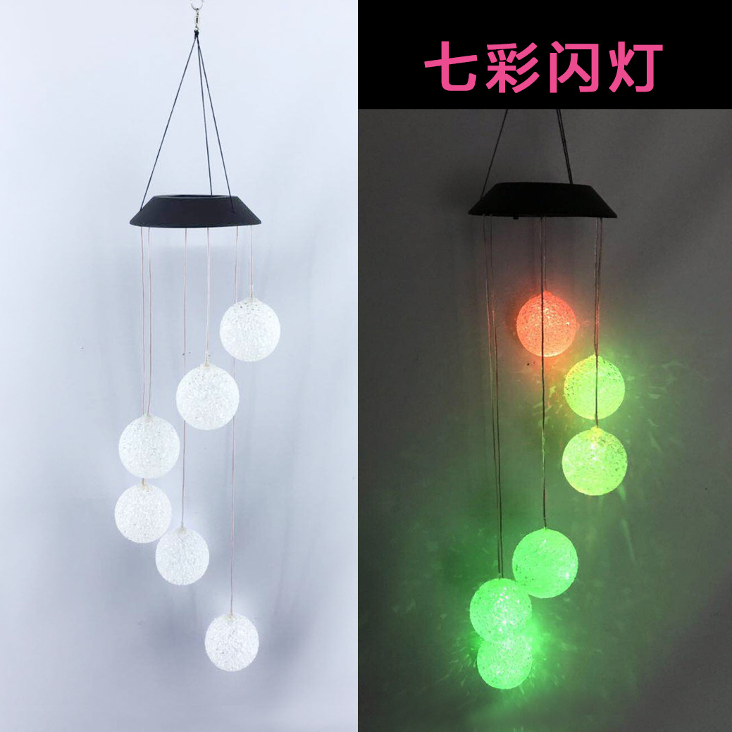 源头厂家 户外太阳能风铃 LED灯蜂鸟蝴蝶装饰灯串庭院景观挂件