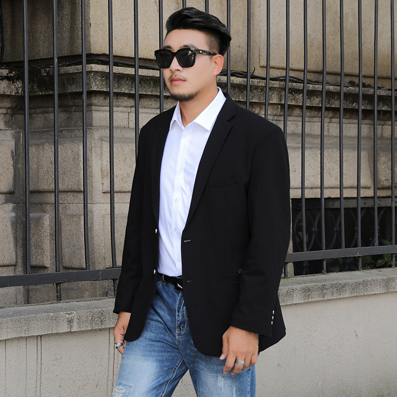 2XL-8XL Men's casual clothes single Western 2020 new autumn and winter trendy slim suit plus large size
